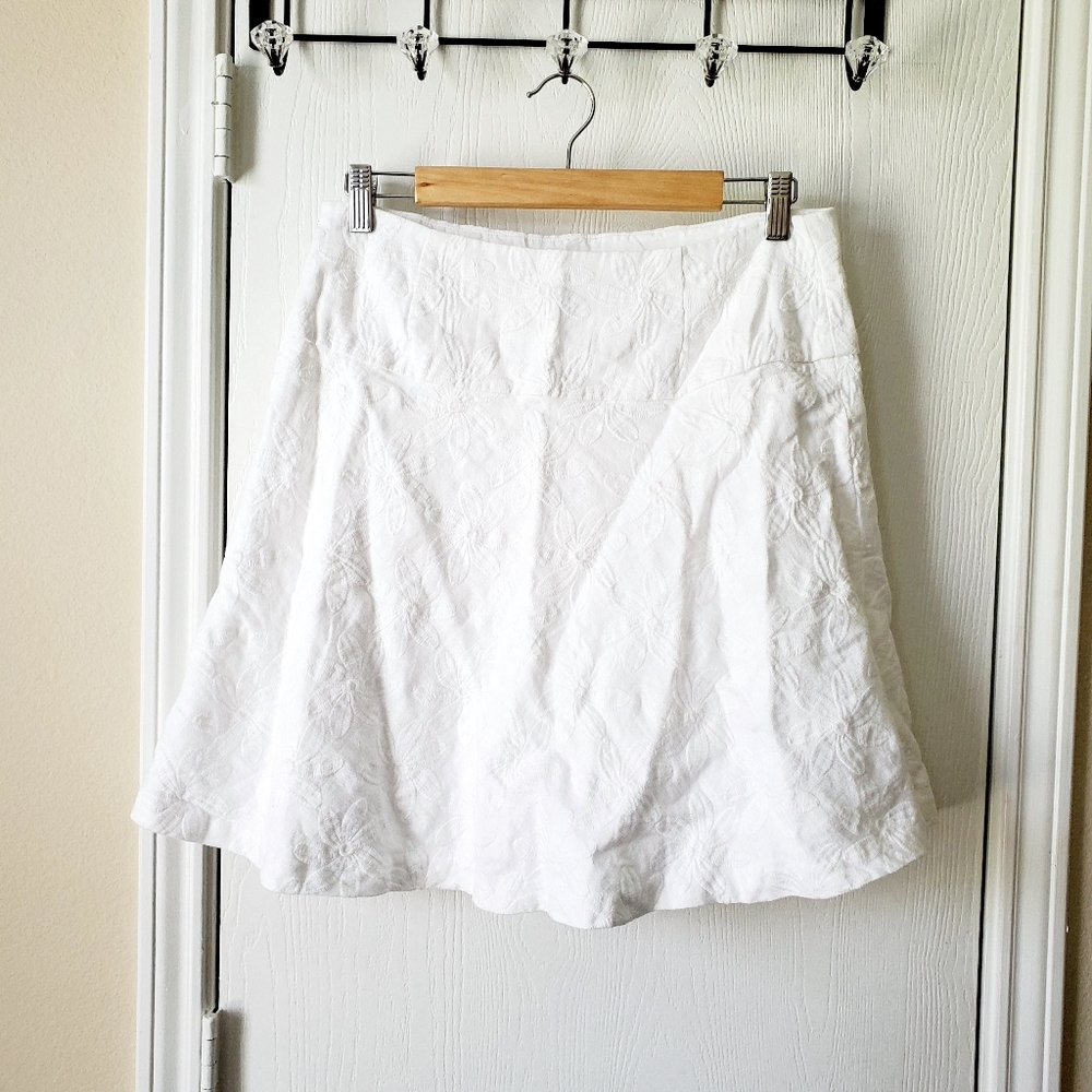 J. Mclaughlin Flare Lilou Linen Skirt